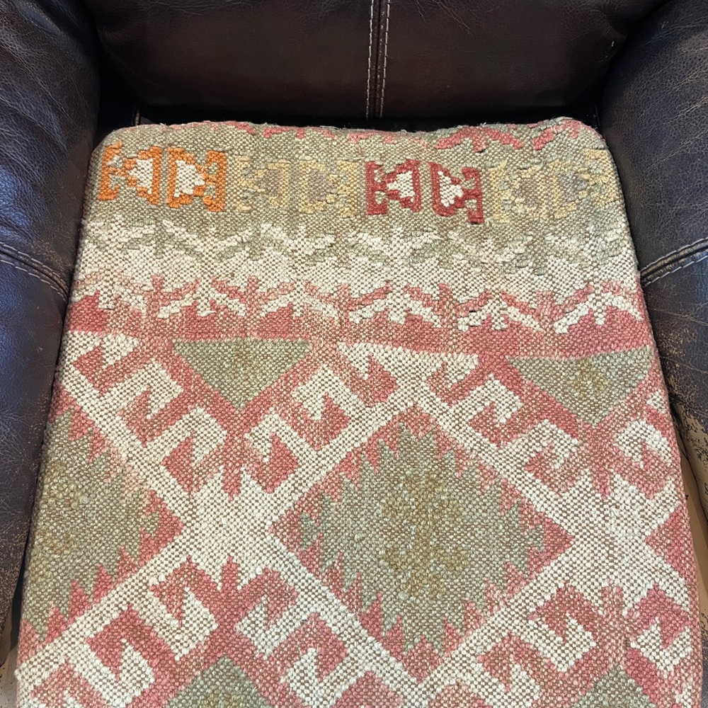 Pottery Barn Wool Pillow Cover Tribal Kilim Set Of 3 18x18 - Picture 8 of 10